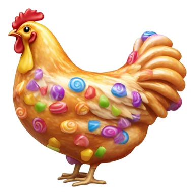 Chicken in candy sticker