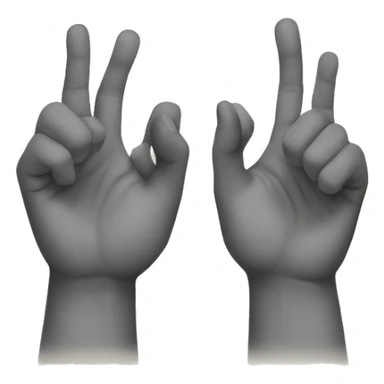 two hands one facing up and the other hand facing down sticker