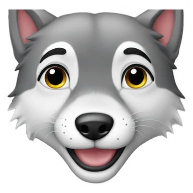 Face loup smile sticker