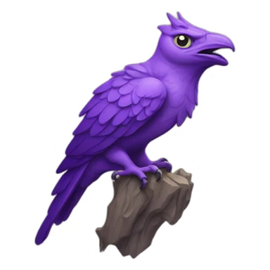purple gargoyle with woodpecker peak sticker