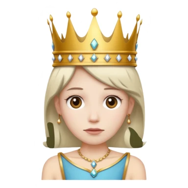 White crown skinny sticker