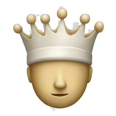 white Chess king sticker