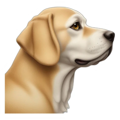 dolichocephalic dog in profile sticker