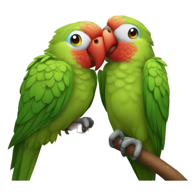 Parrot sent kiss sticker