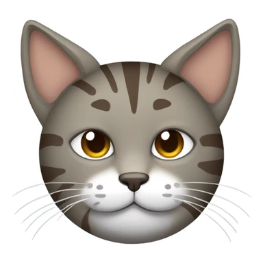 Grey and brown striped cat sleeping sticker