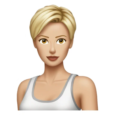 ultra realistic charlize theron wearing tank top sticker