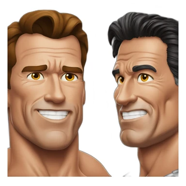 Schwarzenegger y Stallone sticker