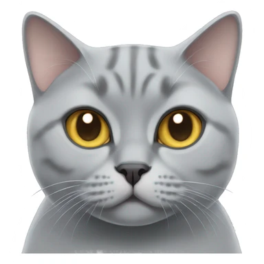 Grey British shorthair cat  sticker