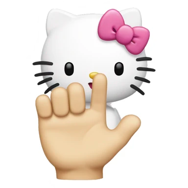 Hello kitty waving  sticker