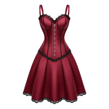 burgundury corset dress sticker