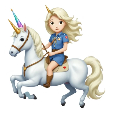 unicorn scout girl sticker