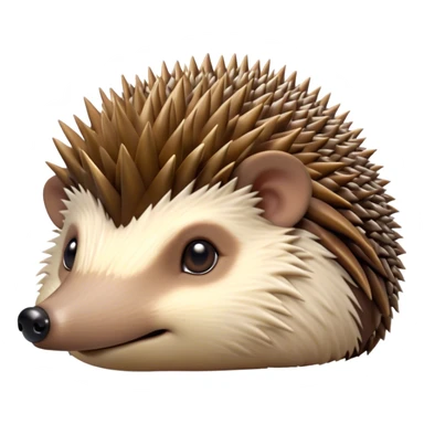 Cinematic Noble Hedgehog Portrait Emoji, Poised and regal, with a compact, spiky build and a rich, earthy Fur of brown spines and a soft underbelly, deep-set soulful beady eyes, Simplified yet sharp and sophisticated features, highly detailed, glowing with a warm, dignified glow, high shine, intelligent and endearing, stylized with an air of woodland charm, focused and attentive, soft glowing outline, capturing the essence of a watchful and confident little hedgehog, so majestic it feels as though it could scurry out of the screen with effortless authority! sticker