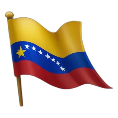 Bandera de Venezuela con su escudo nacional arriba en la izquierda  sticker