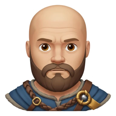 bearded Vikings with bald  with bulky body sticker