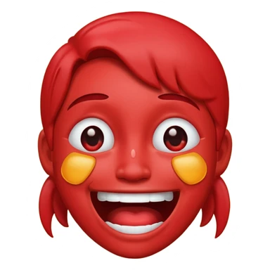 laughing crying red face sticker