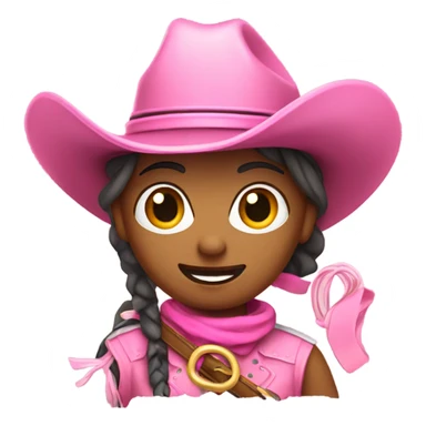 pink cowboy hat lassoo and hear sticker