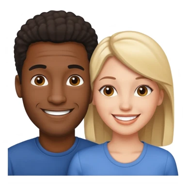 Pareja mixta, hombre negro y mujer blanca sticker