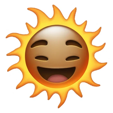 molten burning large sun sticker