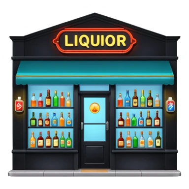 tienda de licor que se vea desde a fuera sticker