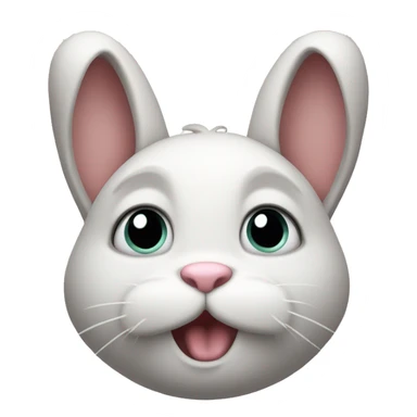  begging bunny with bleh face sticker