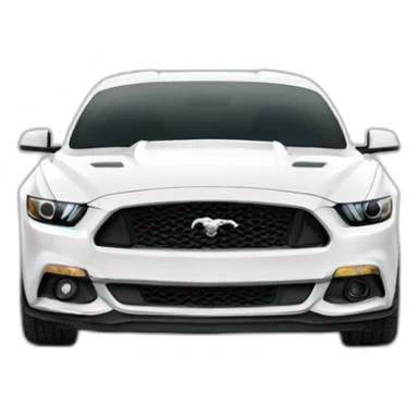2017 White Mustang sticker