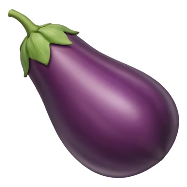 Eggplant in peach sticker