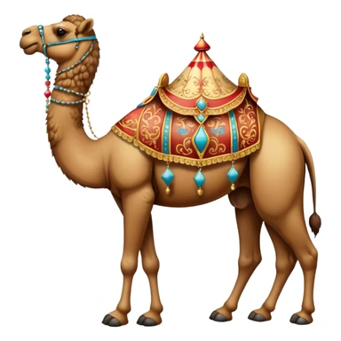 Vintage Arabian circus camel with filigree sticker