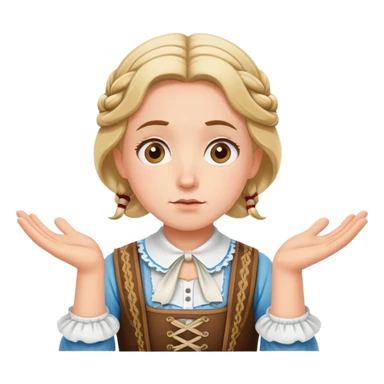 German in traditional Bavarian clothing shrugging sticker