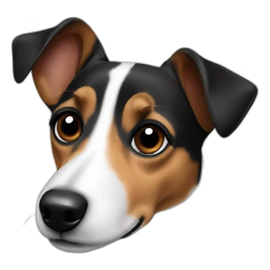 jack russel black ears sticker