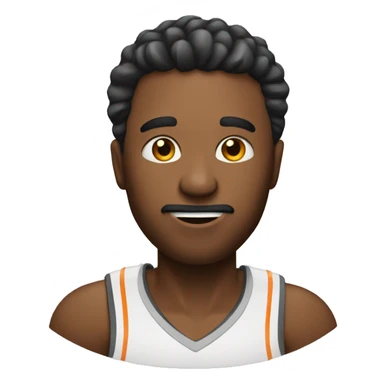 man play basketball sticker