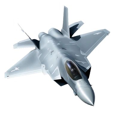 The stealthy gray fighter jet in the sky F-35 is accurate according to the appearance of the plane sticker