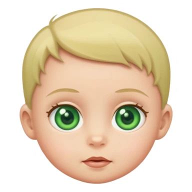 green eye baby sticker