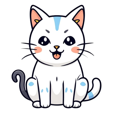 Crying of anger cat sticker