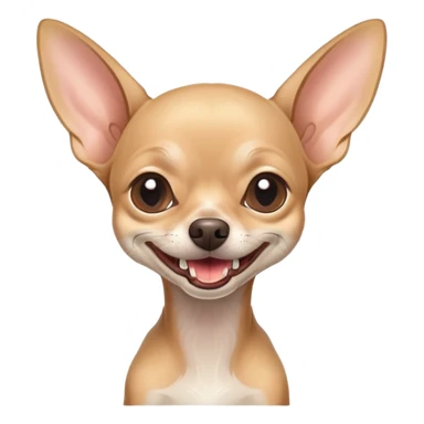 Skinny bald Chihuahua with one long tooth sticker