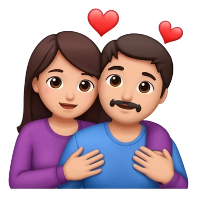 Abrazo hombre y mujer morenos sticker