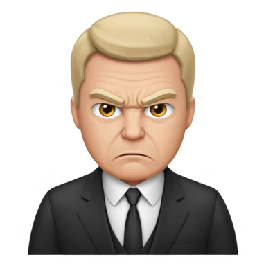 very angry male boss in suit sticker