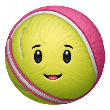 pink tennis ball, no face, realistic  sticker