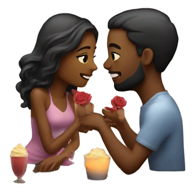 Lovers on a romantic date, sticker