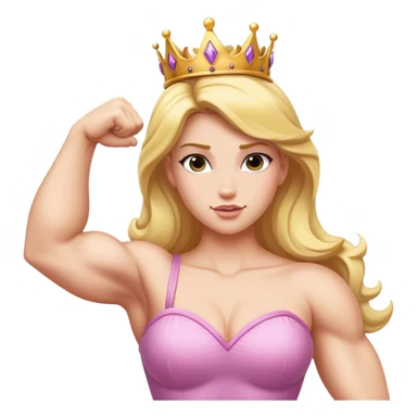 princess flexing bicep sticker