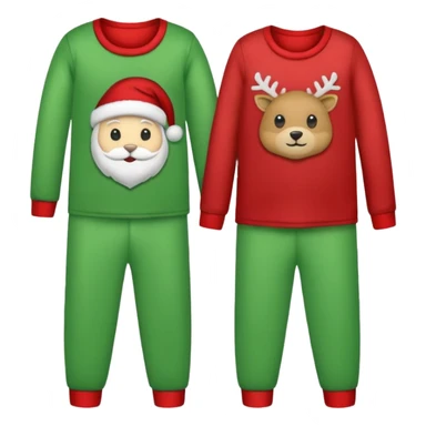 xmas pajamas - no person just clothes,  sticker