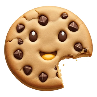 cookie with a bite taken out sticker