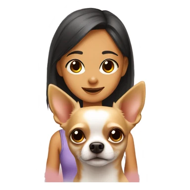 Chihuahua and a girl sticker