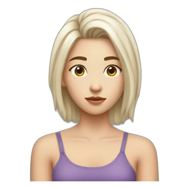 24 years old girl looking weary with white complexion and hair around armpit length sticker