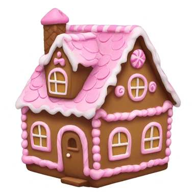 Pink gingerbread house sticker