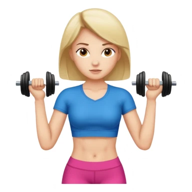girl working out abs with a shirt on sticker