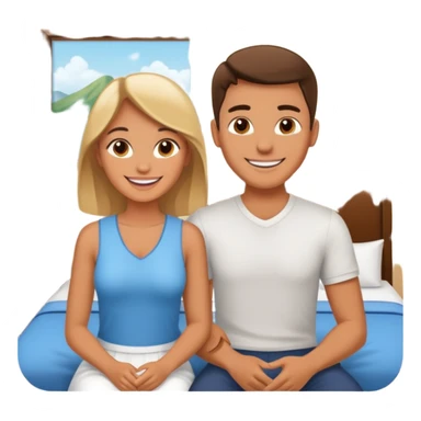 crea una pareja de jovenes disfrutando de un hotel sticker