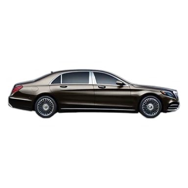 two-tone Mercedes s maybach 2023 profile view sticker