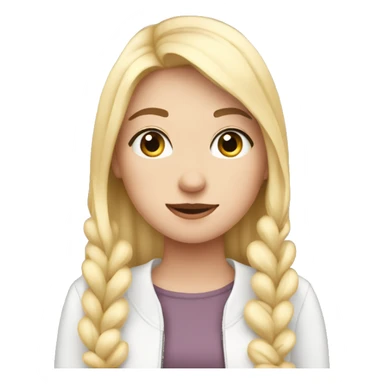 Pretty white girl with hearts  sticker