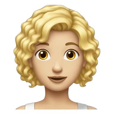 Une file de 12 ans blonde cheveux courts sticker