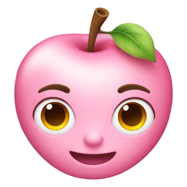 pastel pink apple emoji sticker